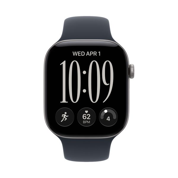 Apple Watch S12 Cellular 46mm Space Grey Aluminium Case with Navy Blue Sport Band - M/L