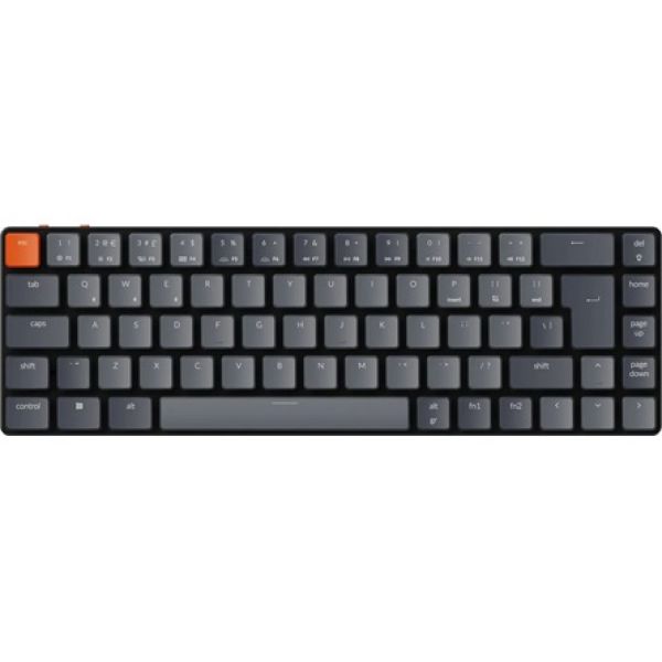Keychron K7 Gateron RGB Backlight ISO vezeték nélküli angol gaming Gateron Blue mechanikus billentyűzet
