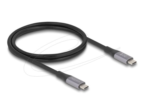 DeLock USB 40 Gbps Cable USB Type-C male to male PD 3.1 240 W E-Marker 1m Grey metal