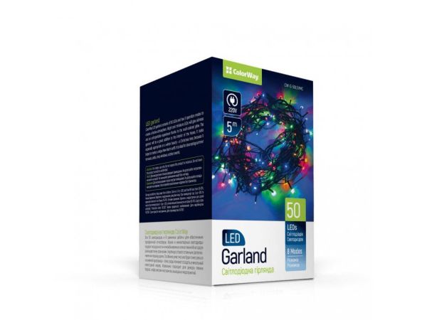 ColorWay LED garland СolorWay LED 50, 5м (8 functions) multicolor USB