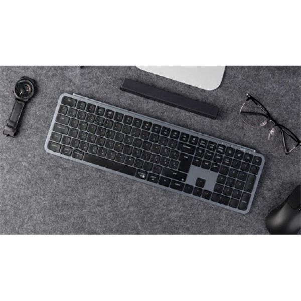 Keychron B6 Pro Bluetooth / vezeték nélküli magyar Scissor Switch mechanikus billentyűzet fekete-szürke