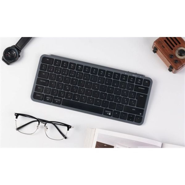 Keychron B1 Pro Bluetooth / vezeték nélküli magyar Scissor Switch mechanikus billentyűzet fekete-szürke