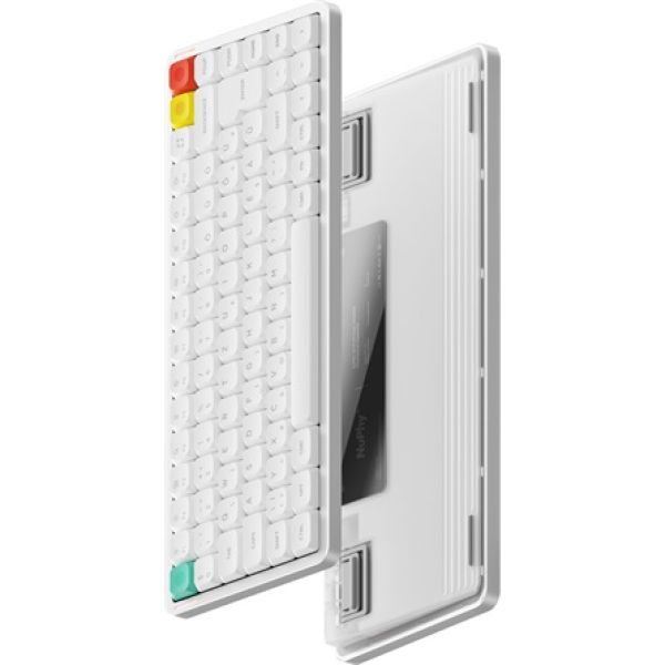 NuPhy Air75 V3 Bluetooth / vezeték nélküli magyar Gateron Brown nano mechanikus billentyűzet fehér