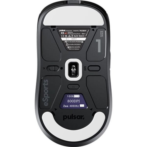 Pulsar X2 v3 eS Mini optikai vezeték nélküli gaming egér fekete