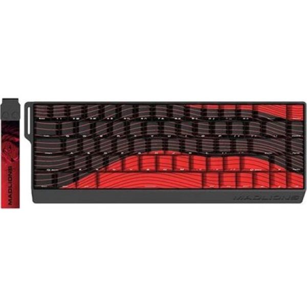 FGG FIRE68 Ultra USB angol gaming Gateron magnetic mechanikus billentyűzet fekete-piros (Bontott!)