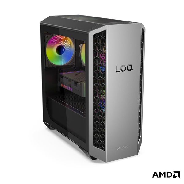 LENOVO LOQ Tower 26ADR10, AMD Ryzen 7 8745HX, 32GB, 1TB, RTX 5060Ti 8GB, NoOS, Luna Grey + Eclipse Black