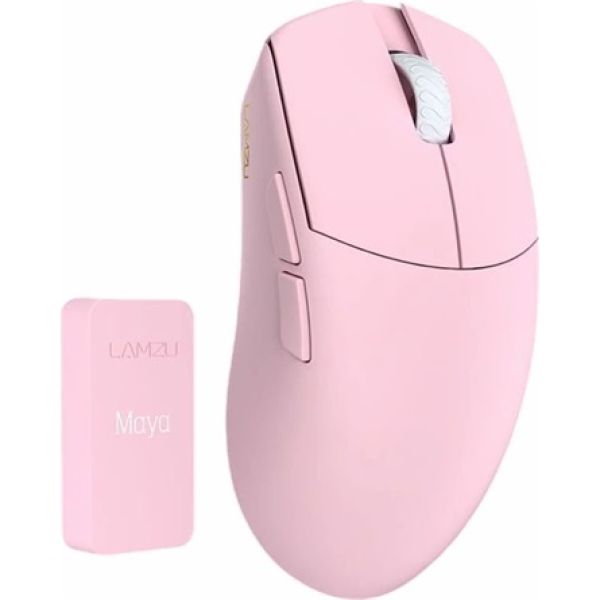 LAMZU MAYA Champions 8K optikai vezeték nélküli gaming egér rózsaszín (Bontott!)