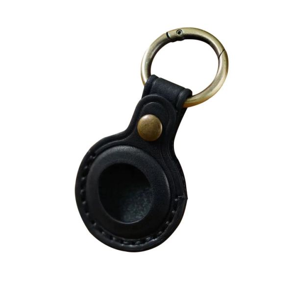 Mobile Origin AirTag Leather Keychain A6 Black