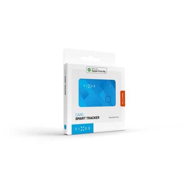 FIXED intelligens helymeghatározó kártya Apple Find My applikációhoz, vezeték nélküli töltés, kék