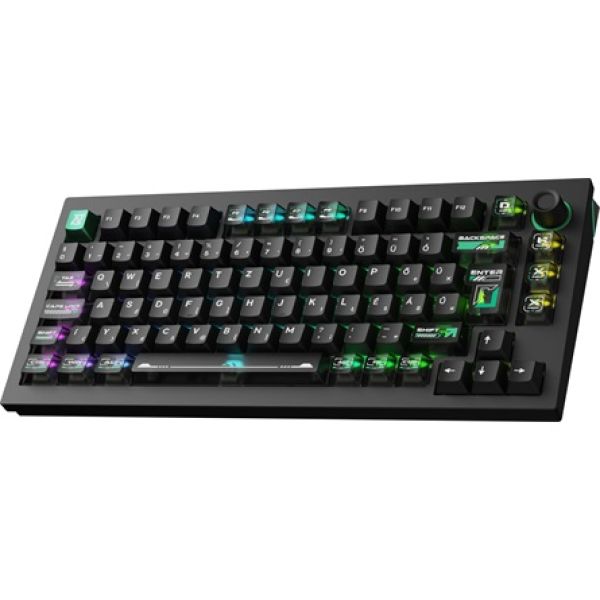 Keychron Lemokey L5 HE USB magyar gaming Lemokey Lime Magnetic mechanikus billentyűzet fekete (Bontott!)