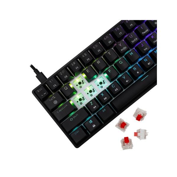 WHITE SHARK GK-004113B/R-HU SHINOBI-2/B-R-HU mech. bill. 62 piros gomb,fekete, magyar