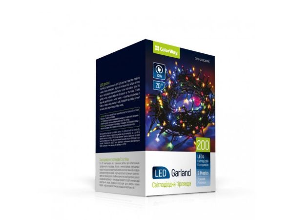 ColorWay LED garland СolorWay LED 200, 20m (8 functions) multicolor USB