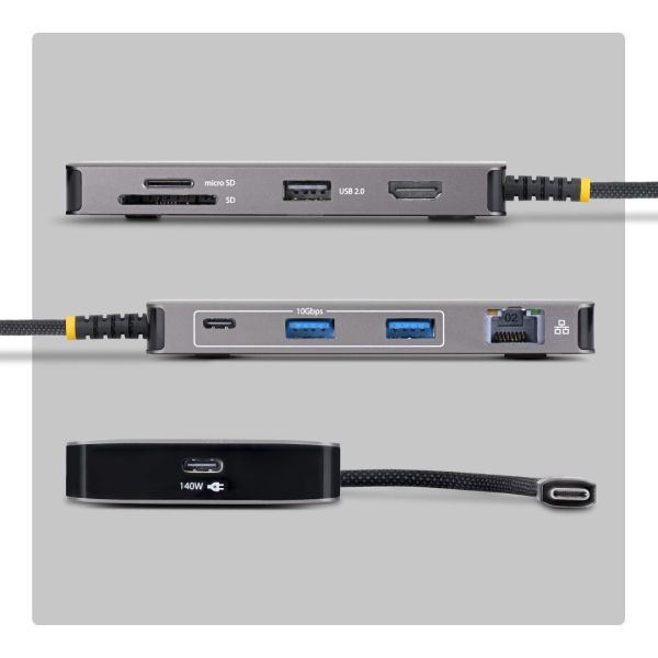 Startech 7-Port USB-C Multiport Adapter 4K 60Hz Gray