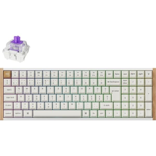 Keychron K4 HE Bluetooth / vezeték nélküli magyar gaming Gateron double-rail magnetic nebula mechanikus billentyűzet feh