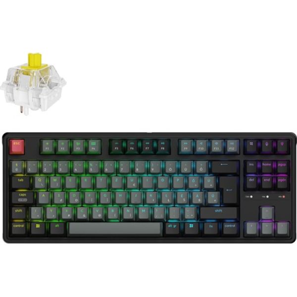 Keychron C3 Pro 8K USB magyar Super Banana mechanikus billentyűzet fekete