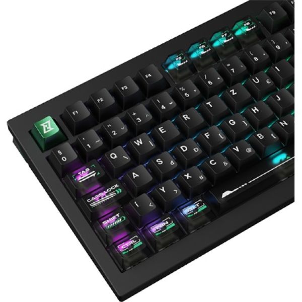 Keychron Lemokey L5 HE USB magyar gaming Lemokey Lime Magnetic mechanikus billentyűzet fekete (Bontott!)