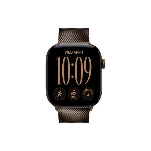 Apple Watch S12 Cellular 42mm Dark Bronze Aluminium Case with Dark Bronze Milanese Loop