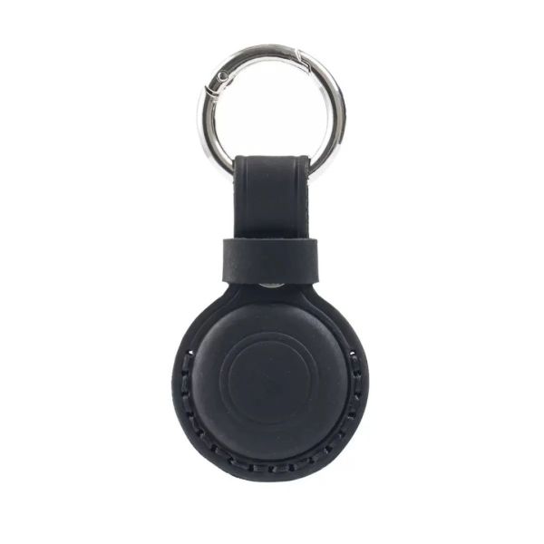 Mobile Origin AirTag Outdoor Leather Keychain A7 Black