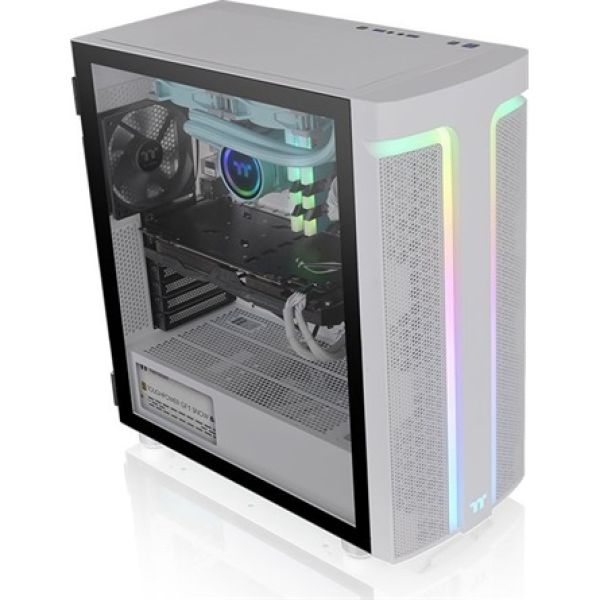 Thermaltake H590 TG ARGB Snow táp nélküli ablakos Full Tower számítógépház fehér (Bontott!)