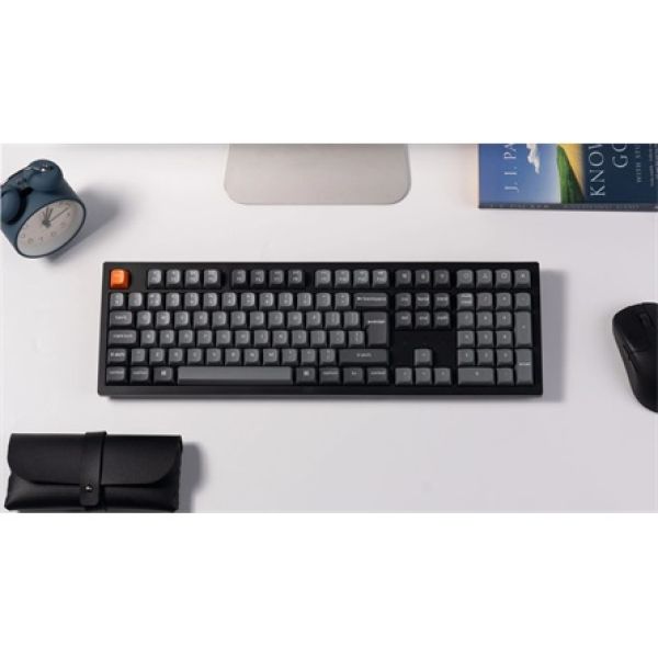 Keychron K10 Max Bluetooth / vezeték nélküli / USB magyar Keychron Super Brown mechanikus billentyűzet fekete