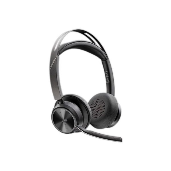 HP POLY fejhallgató Voyager Focus 2 USB-C-C+USB-C/A Adapter Microsoft Teams-tanúsítvánnyal
