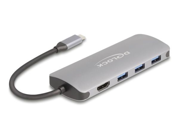 DeLock 7 Port USB 10 Gbps Hub and 4K HDMI output with USB Type-C connection and PD 3.0 90 Watt