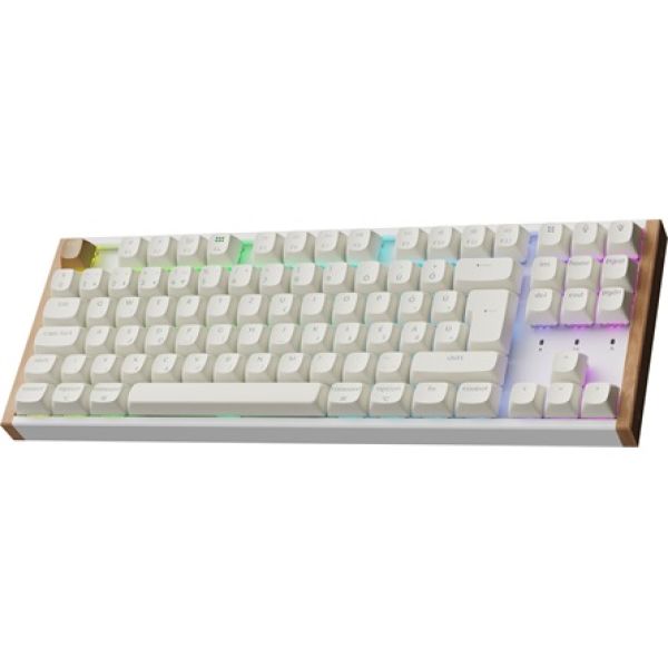 Keychron K8 HE Bluetooth / vezeték nélküli magyar Gateron double-rail magnetic nebula mechanikus billentyűzet fehér