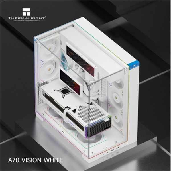 Thermalright A70 VISION White táp nélküli ablakos Mid Tower számítógépház fehér