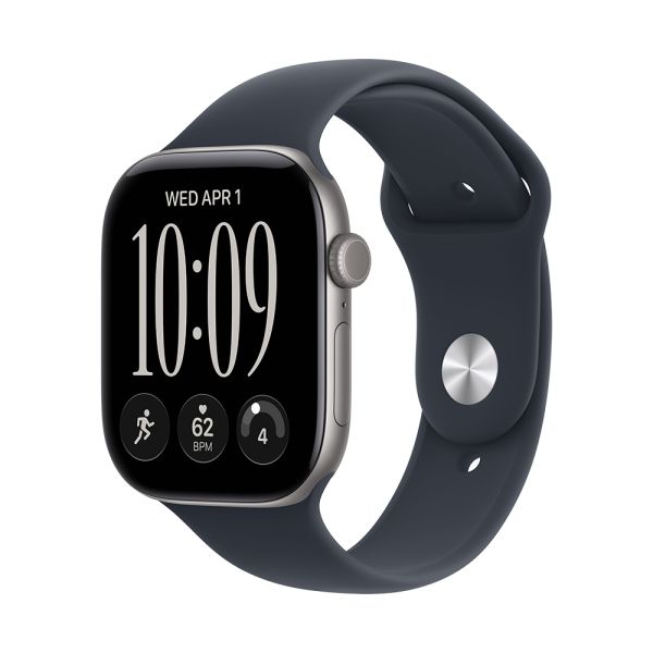 Apple Watch S12 GPS 46mm Space Grey Aluminium Case with Navy Blue Sport Band - S/M