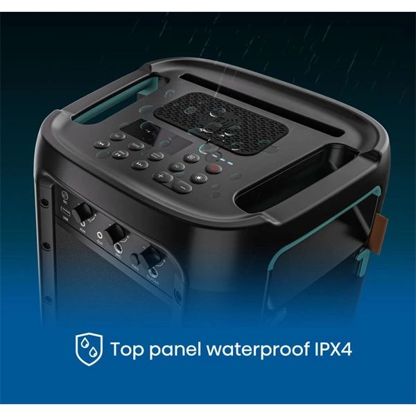 HISENSE Party Storm 1 Bluetooth Party Hangszóró 2 db mikrofonnal, 2.0CH, 300W, Fekete