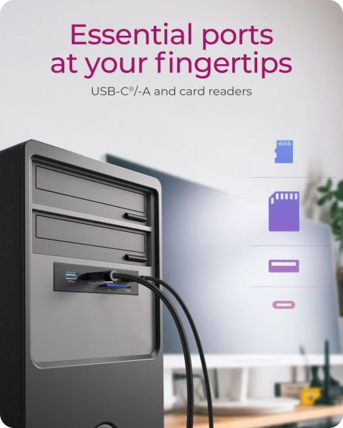 Raidsonic IcyBox IB-HUB1419-i3 Front Panel for 3.5