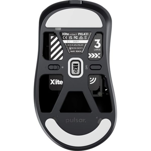 Pulsar Xlite v4 Large optikai vezeték nélküli gaming egér fekete