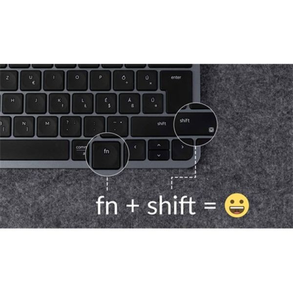 Keychron B1 Pro Bluetooth / vezeték nélküli magyar Scissor Switch mechanikus billentyűzet fekete-szürke