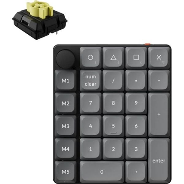 Keychron K0 Max Bluetooth / vezeték nélküli Milk POM Banana mechanikus numerikus billentyűzet fekete