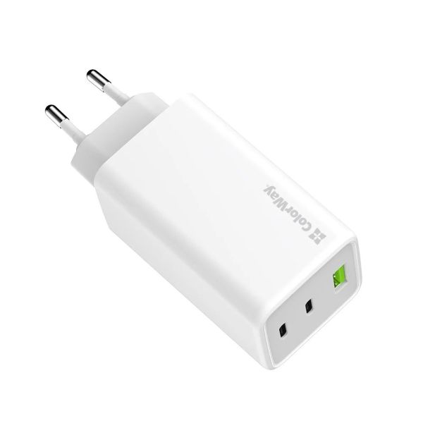 ColorWay AC Charger ColorWay GaN Mini 100W PD Port PPS USB (USB-2C1A) White