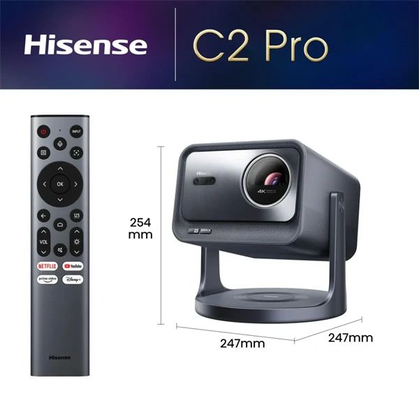 HISENSE C2-Pro Mini Laser Projektor 4K, 3840x2160, 16:9, 65