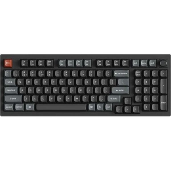 Keychron V5 Ultra 8K Bluetooth / vezeték nélküli magyar Silk POM Banana mechanikus billentyűzet fekete