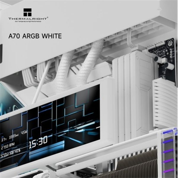 Thermalright A70 ARGB White táp nélküli ablakos Mid Tower számítógépház fehér