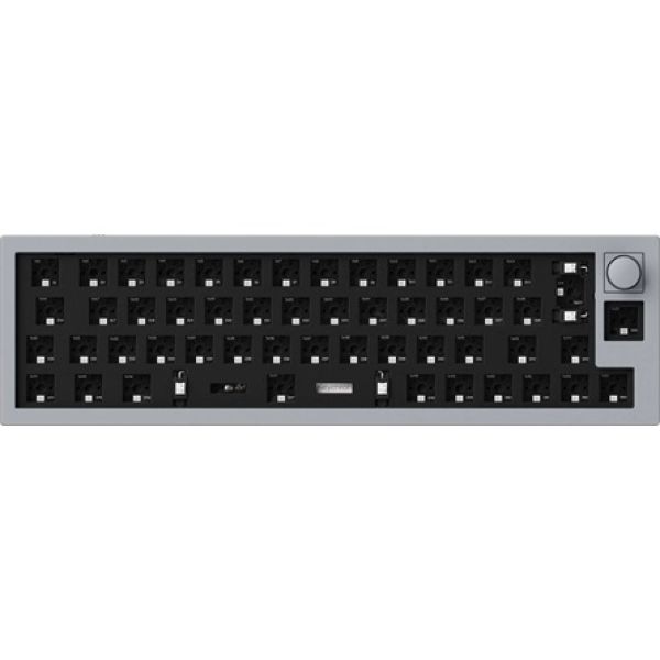 Keychron Q9 Swappable RGB Backlight Knob ISO USB gaming billentyűzet barebone szürke
