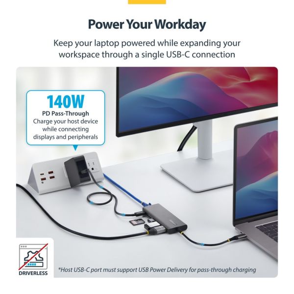 Startech 6-Port USB-C Multiport Adapter Black
