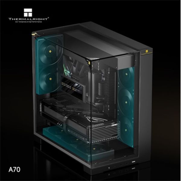 Thermalright A70 táp nélküli ablakos Mid Tower számítógépház fekete