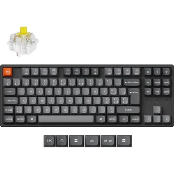 Keychron K8 Max Bluetooth / vezeték nélküli magyar Super Banana mechanikus billentyűzet fekete
