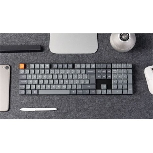Keychron K5 Max Bluetooth / vezeték nélküli / USB magyar low profile mechanical 2.0 red mechanikus billentyűzet fekete-s