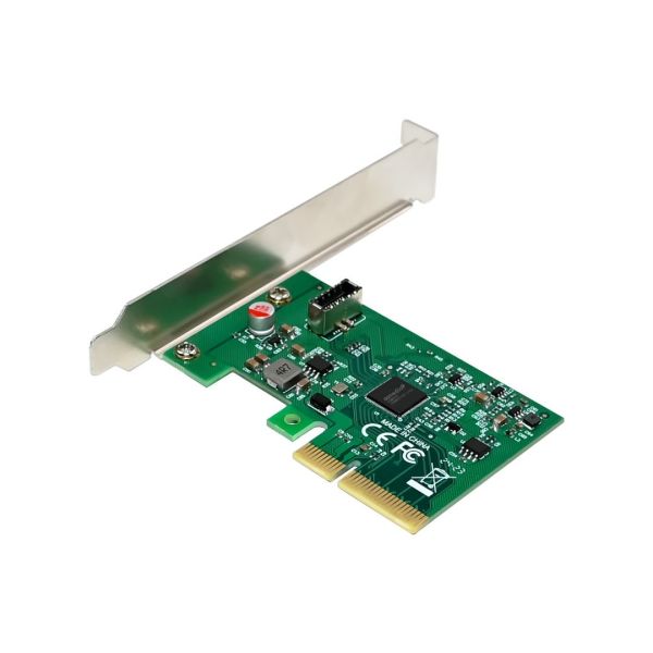 Inter-Tech ST-678 PCIe 3.0 expansion card with an internal USB 3.2 Gen 2x2 Type-E port.