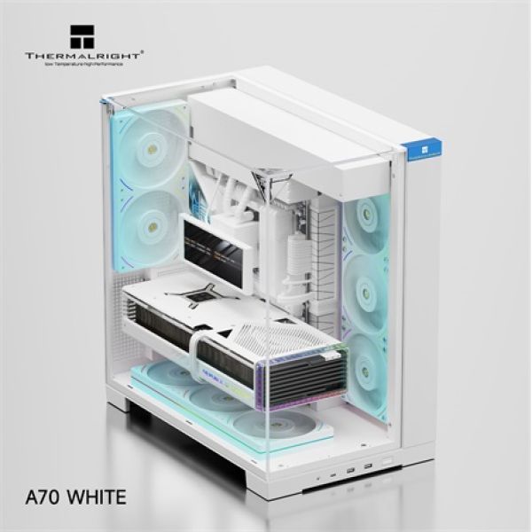 Thermalright A70 White táp nélküli ablakos Mid Tower számítógépház fehér