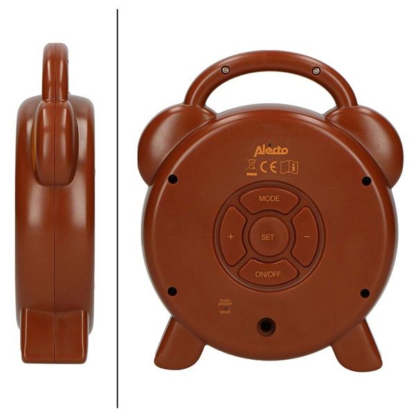 Alecto BC-100 MONKEY Alvástréner éjszakai fény és ébresztőóra majom