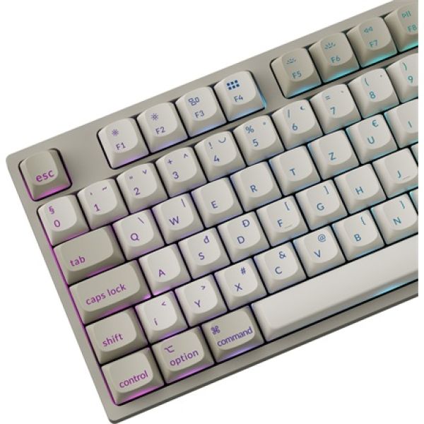 Keychron C2 Pro 8K USB magyar Apex Red mechanikus billentyűzet szürke (Bontott!)