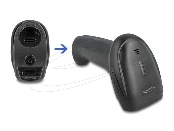 DeLock Barcode Scanner 1D and 2D for 2.4 GHz, Bluetooth or USB Type-C
