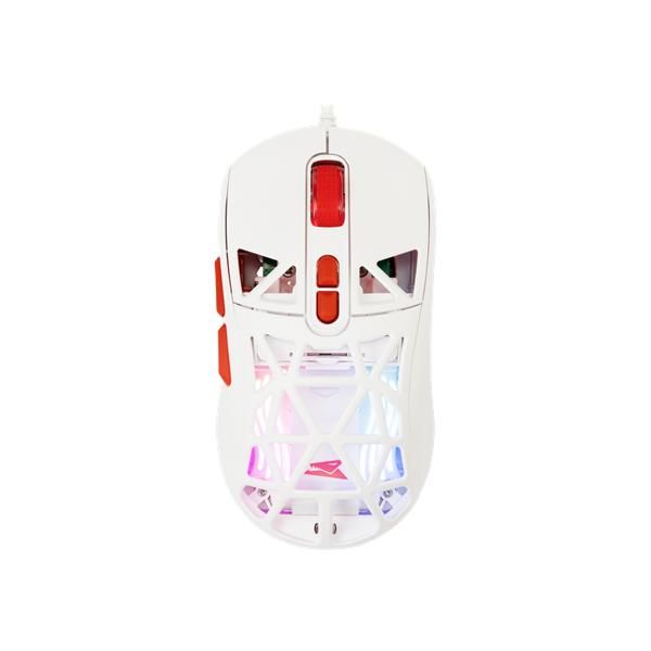 BARACUDA BGM-091W SEAL-W vezetékes gamer egér, 12800 dpi, fehér