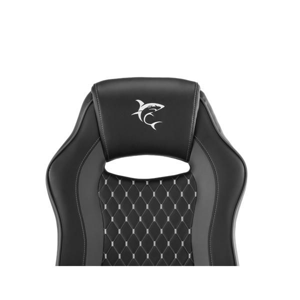 WHITE SHARK NYX-B NYX gamer szék, fekete, puha nyak, fej és hát párnák, lélegzó felület, 120 kg - ig